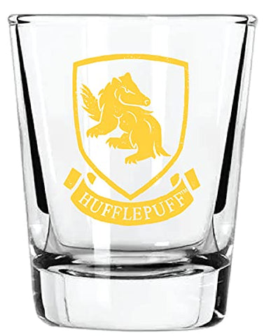 Harry Potter shot glass highlighting 2 oz capacity and clear glass