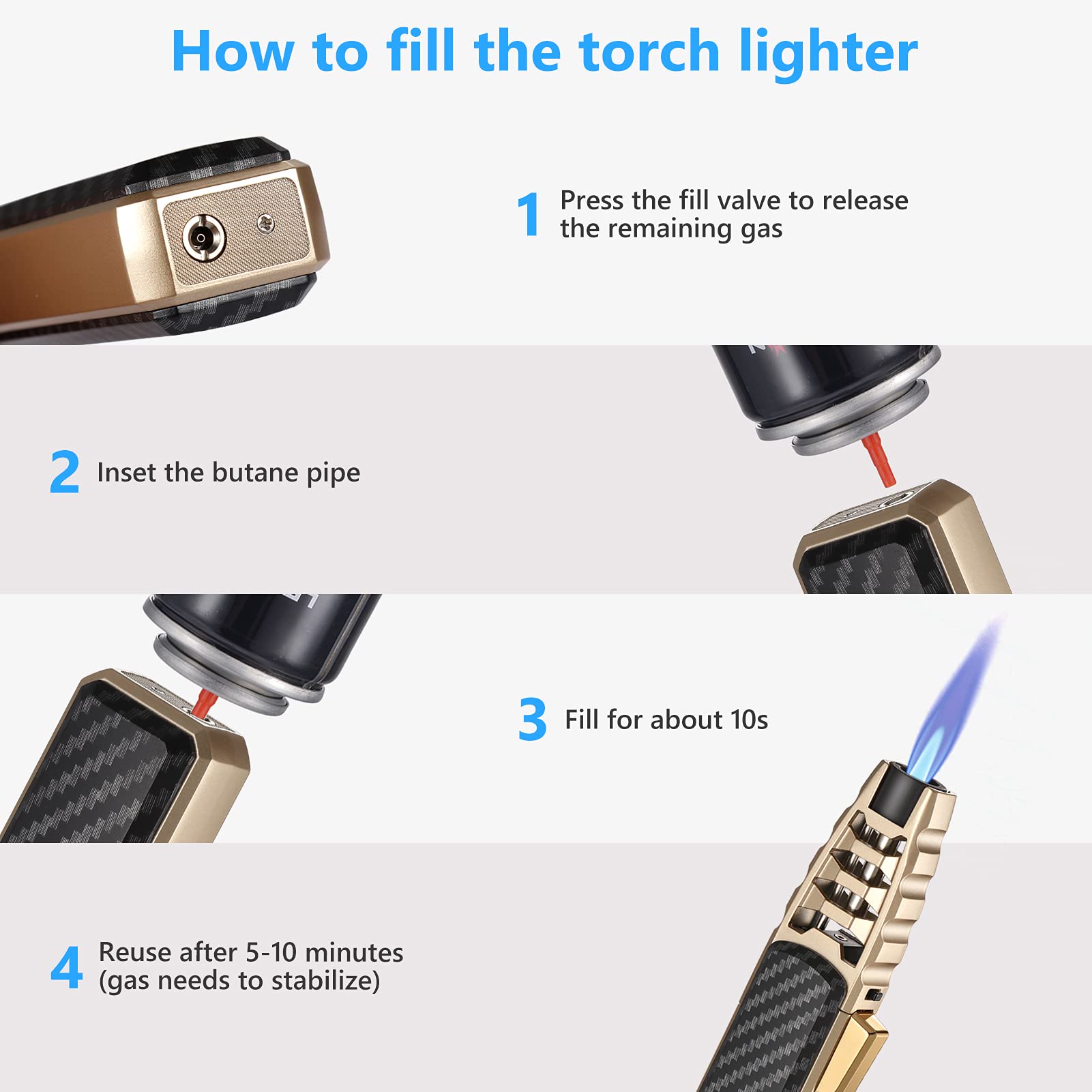 Harygate kitchen torch ideal for creme brulee and delicate toppings