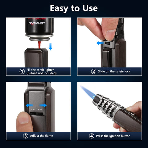 Harygate safety-lock torch for safer handling during use.