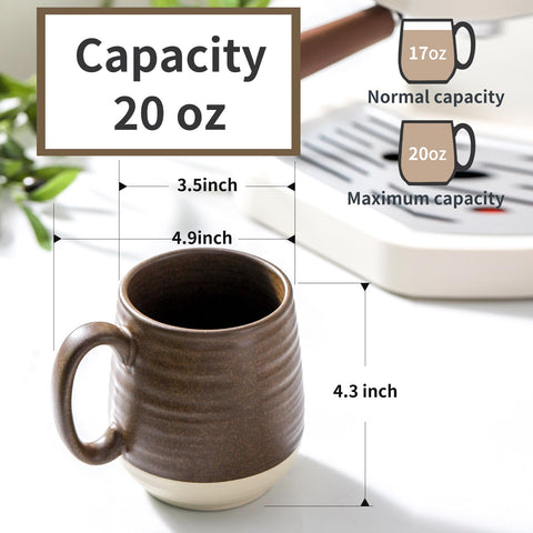 Hasense 20oz mug top view suitable for tea and cocoa