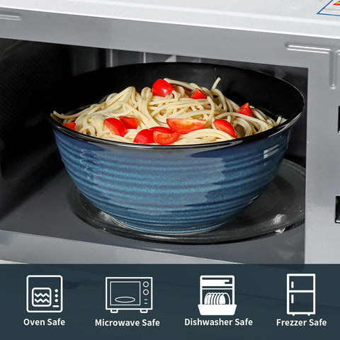 Blue HASENSE bowls add bold color to dishes