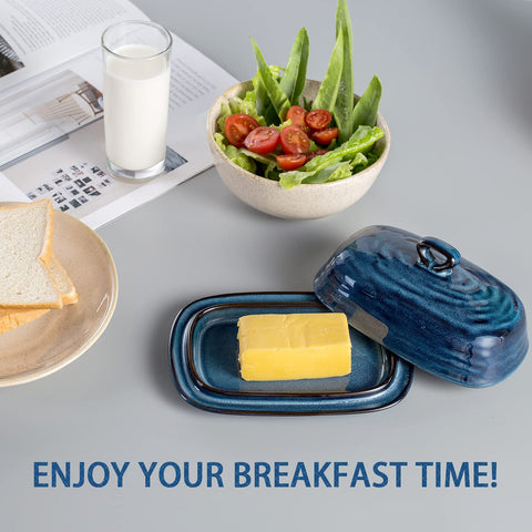Hasense butter dish dishwasher safe for quick cleanup.