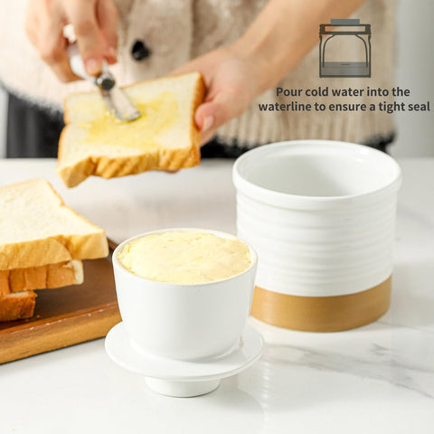 Hasense butter dish with farmhouse design complements kitchen decor and holiday tables