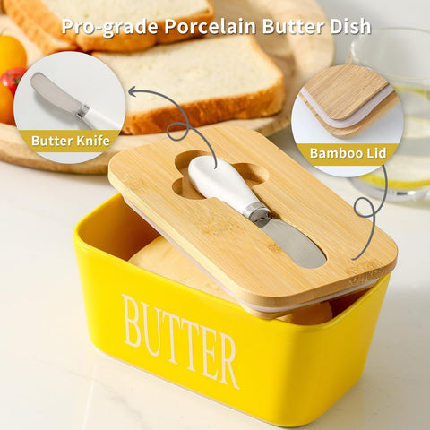 HASENSE butter keeper sits in fridge, showing organized butter storage