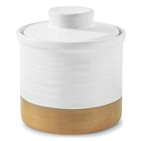 Hasense butter dish with lid in white ceramic for fresh, spreadable butter