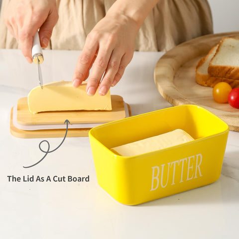 HASENSE lid knife groove stainless steel cuts butter and doubles as a spread board