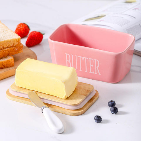 Hasense large butter storage box fits everyday kitchen use