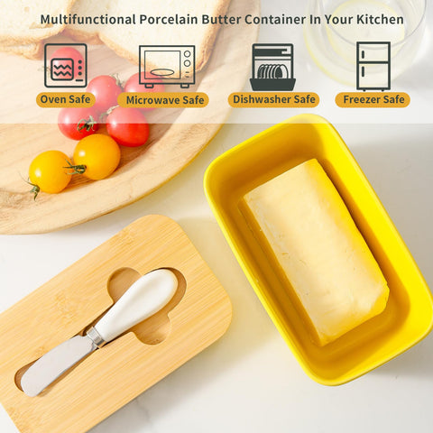 HASENSE ceramic butter container showcases a clean, safe storage for homemade butter