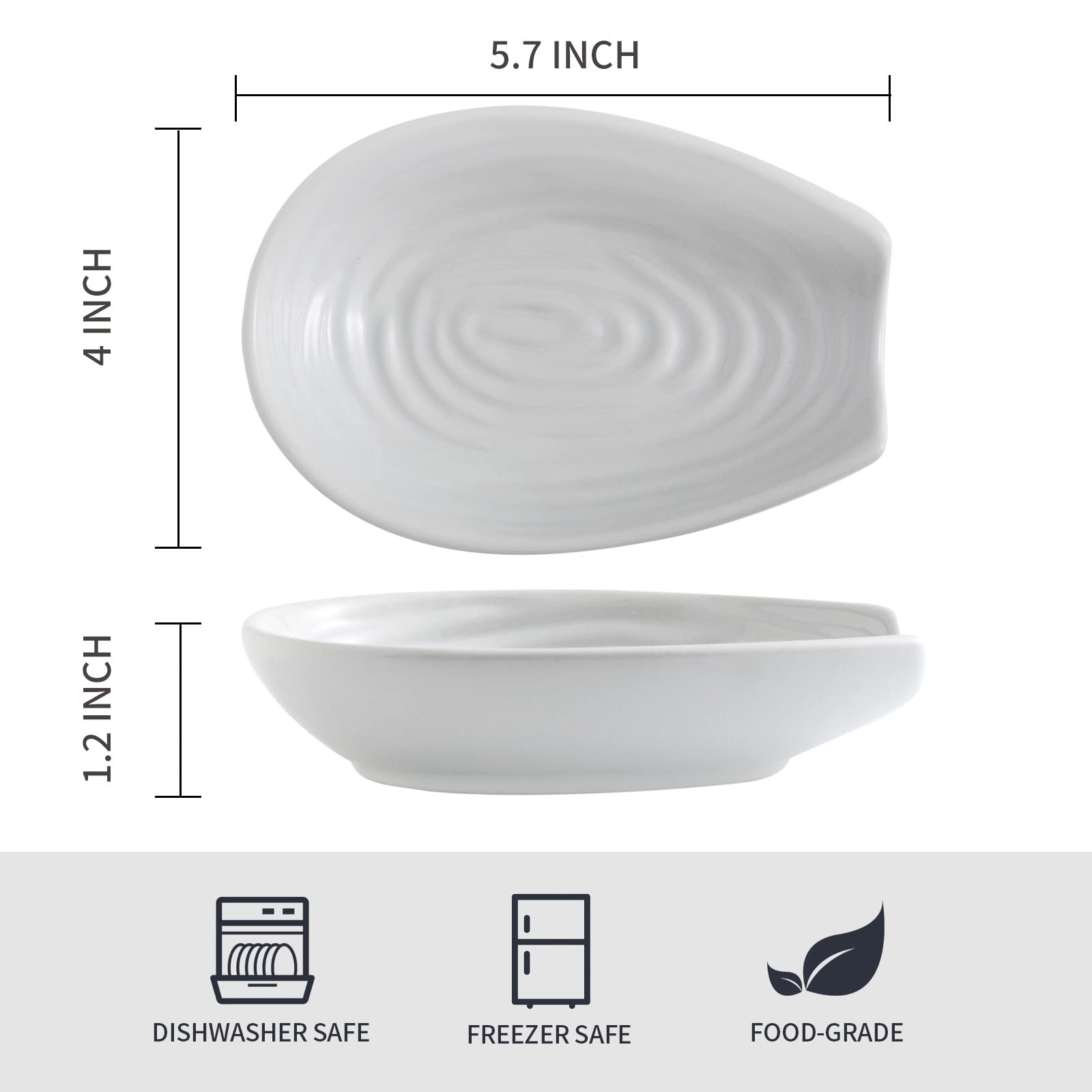 Hasense white spoon rest on counter complements farmhouse decor.
