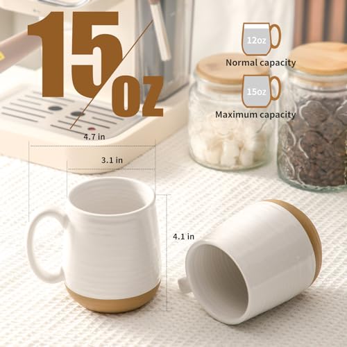 Hasense coffee mugs in a table setting, showcasing durable ceramic and easy care