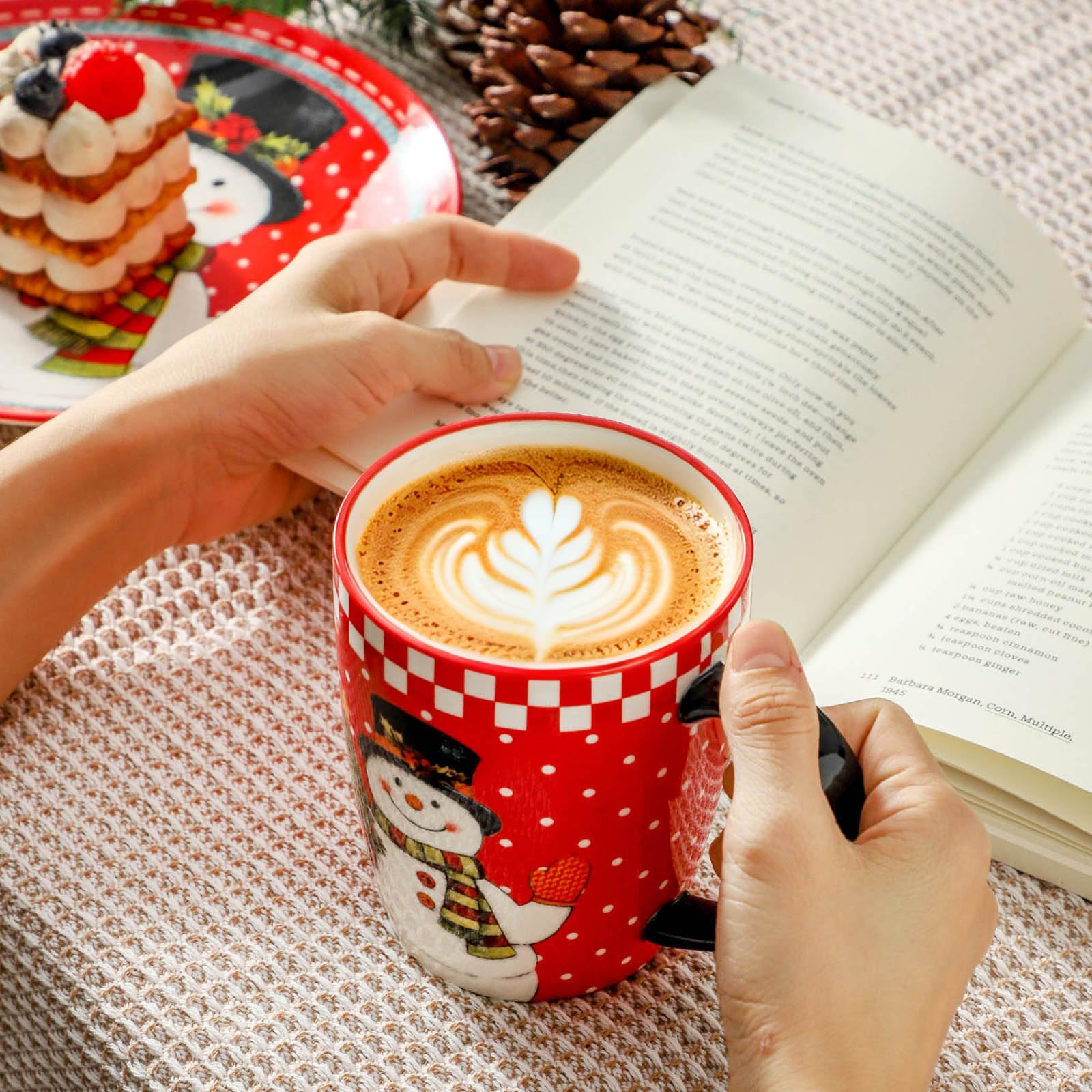 HASENSE colorful mugs suit tea, cocoa, or milk for festive seasonal sipping.