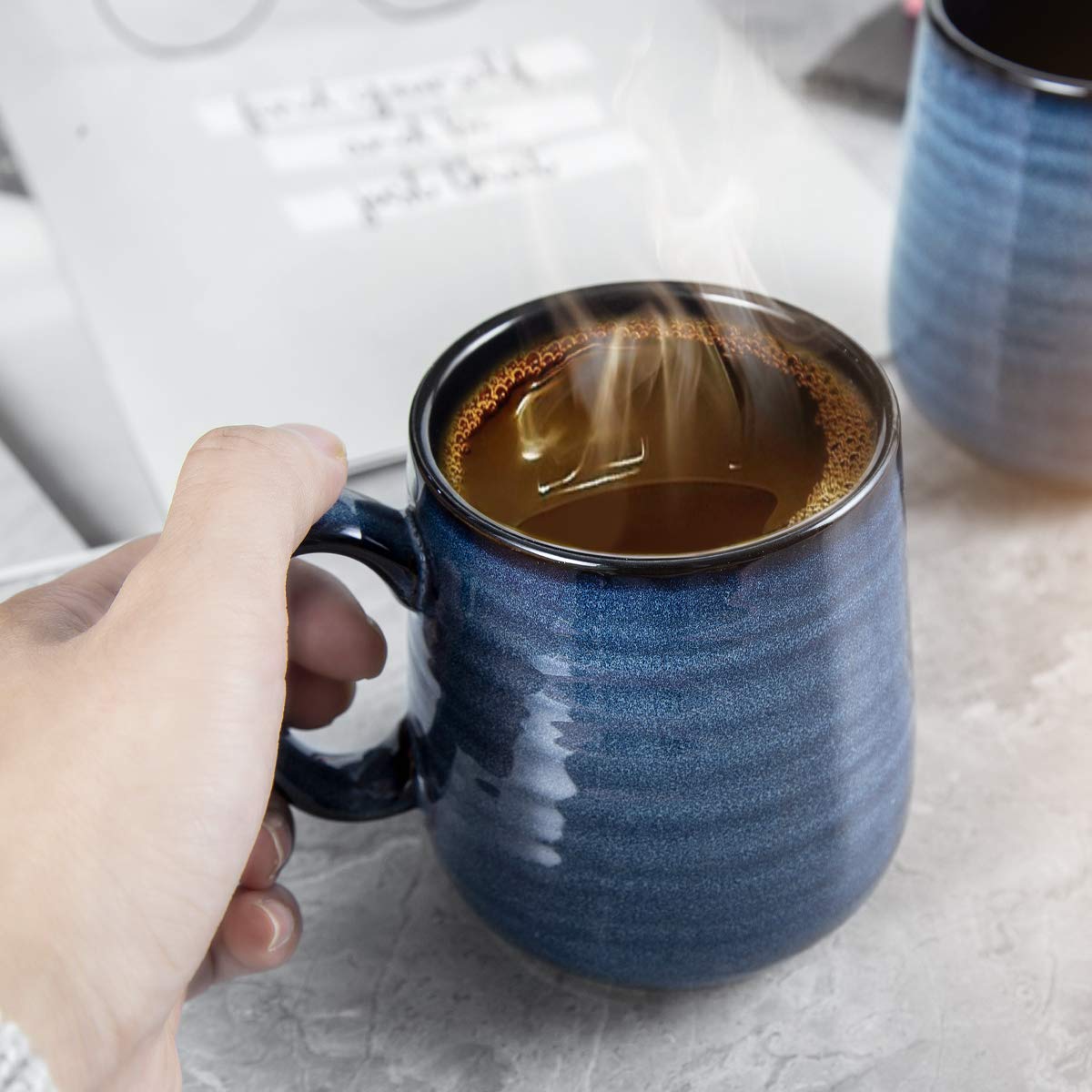 HASENSE dishwasher-safe porcelain mug, easy to clean after busy mornings.