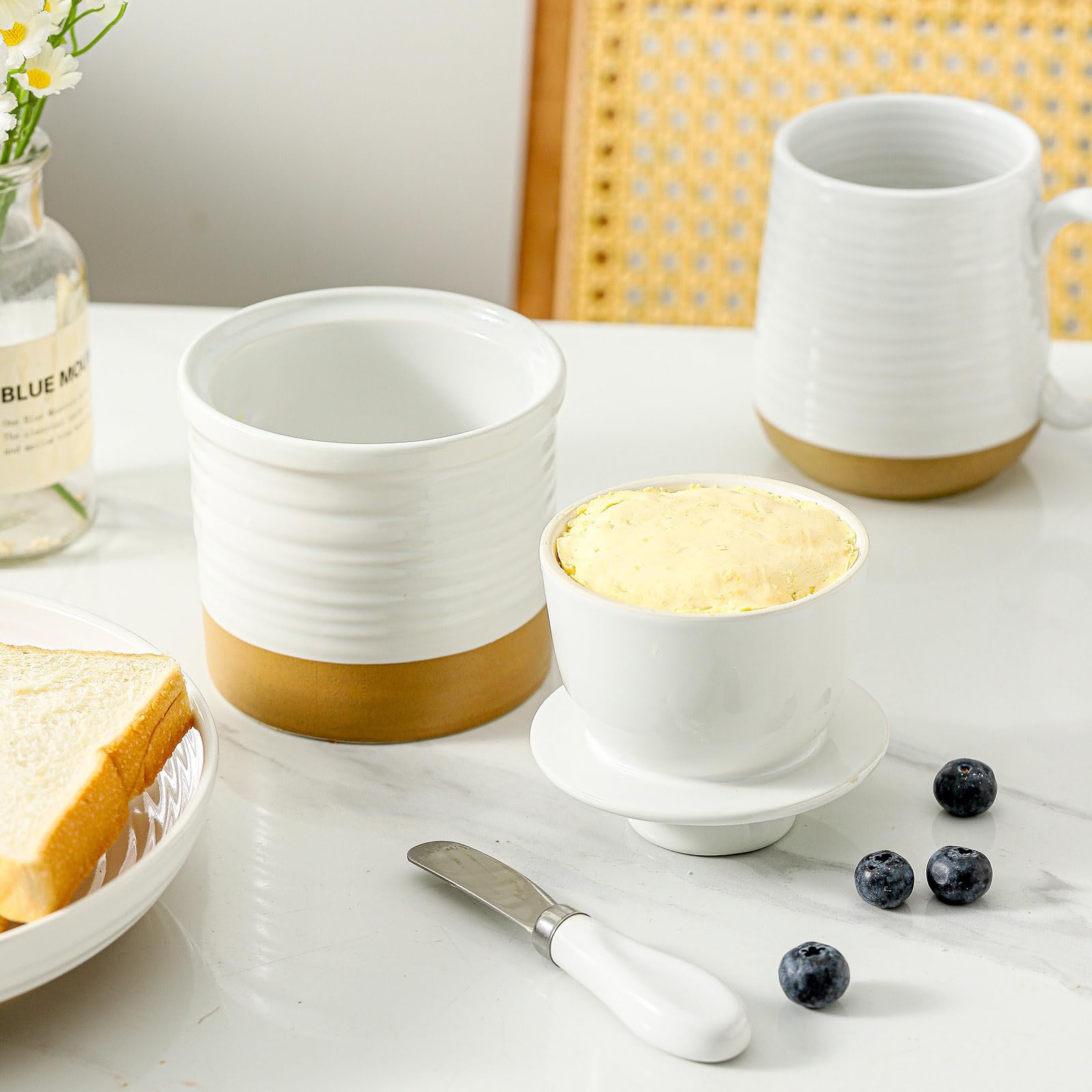 Hasense gift-ready butter dish white packaging idea for Christmas or housewarming