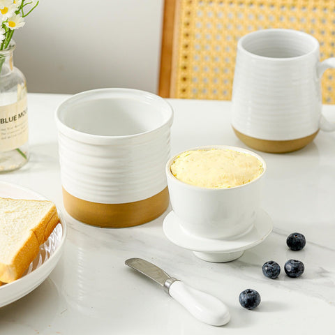 Hasense gift-ready butter dish white packaging idea for Christmas or housewarming