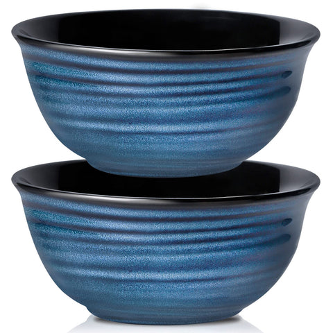 HASENSE serving bowls with 60-ounce capacity in blue for generous salads and soups.