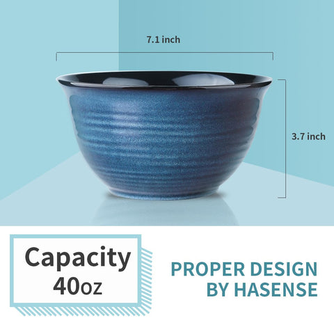 Hasense seven-inch serving bowls offering ample capacity for ramen or cereals.