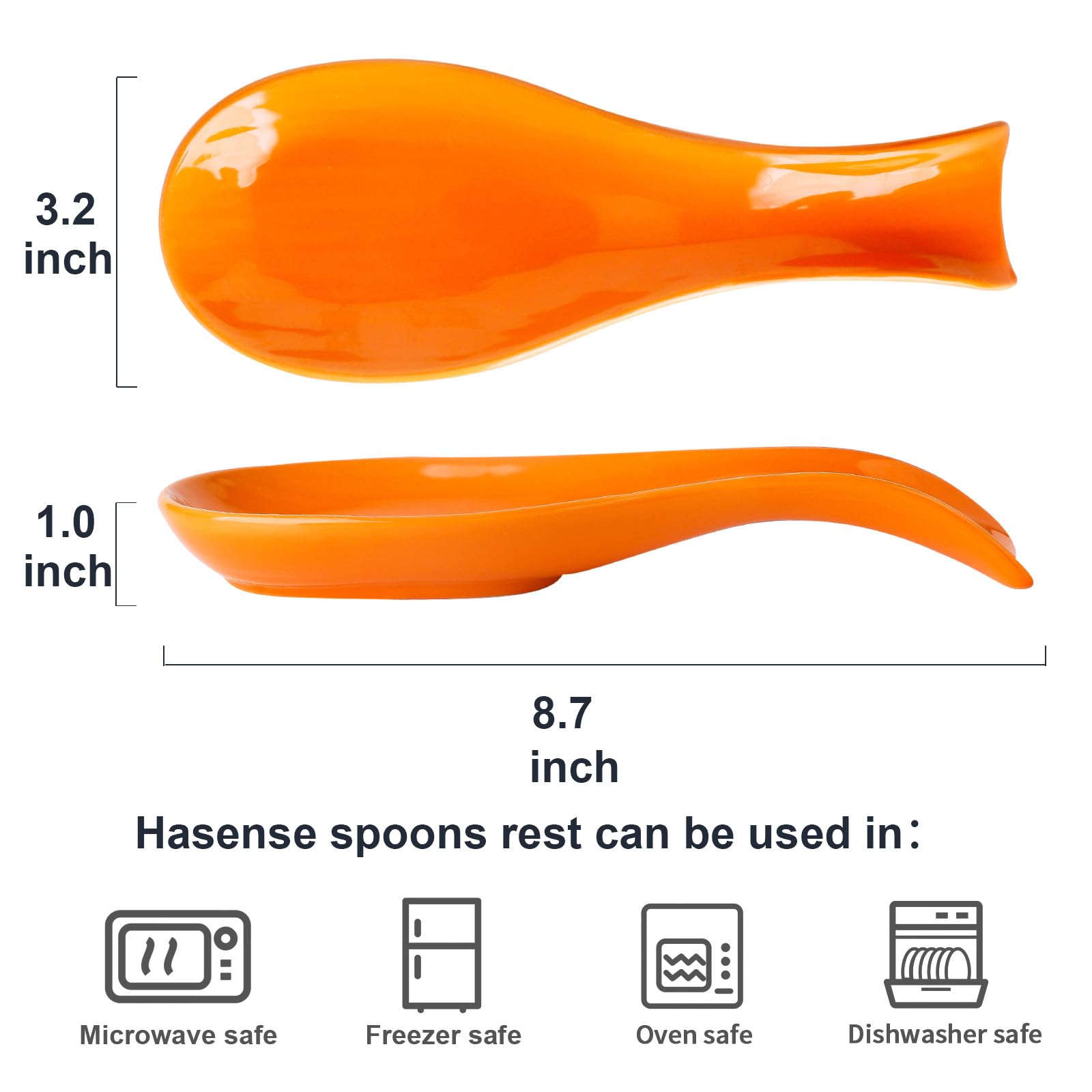Hasense spoon rest on kitchen counter with utensils organized and ready.