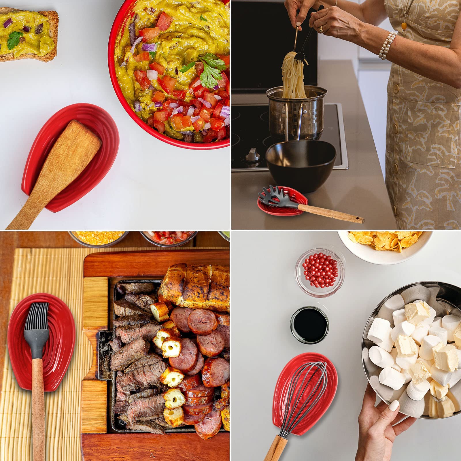 Hasense spoon rest with dishwasher-safe glossy finish for easy maintenance