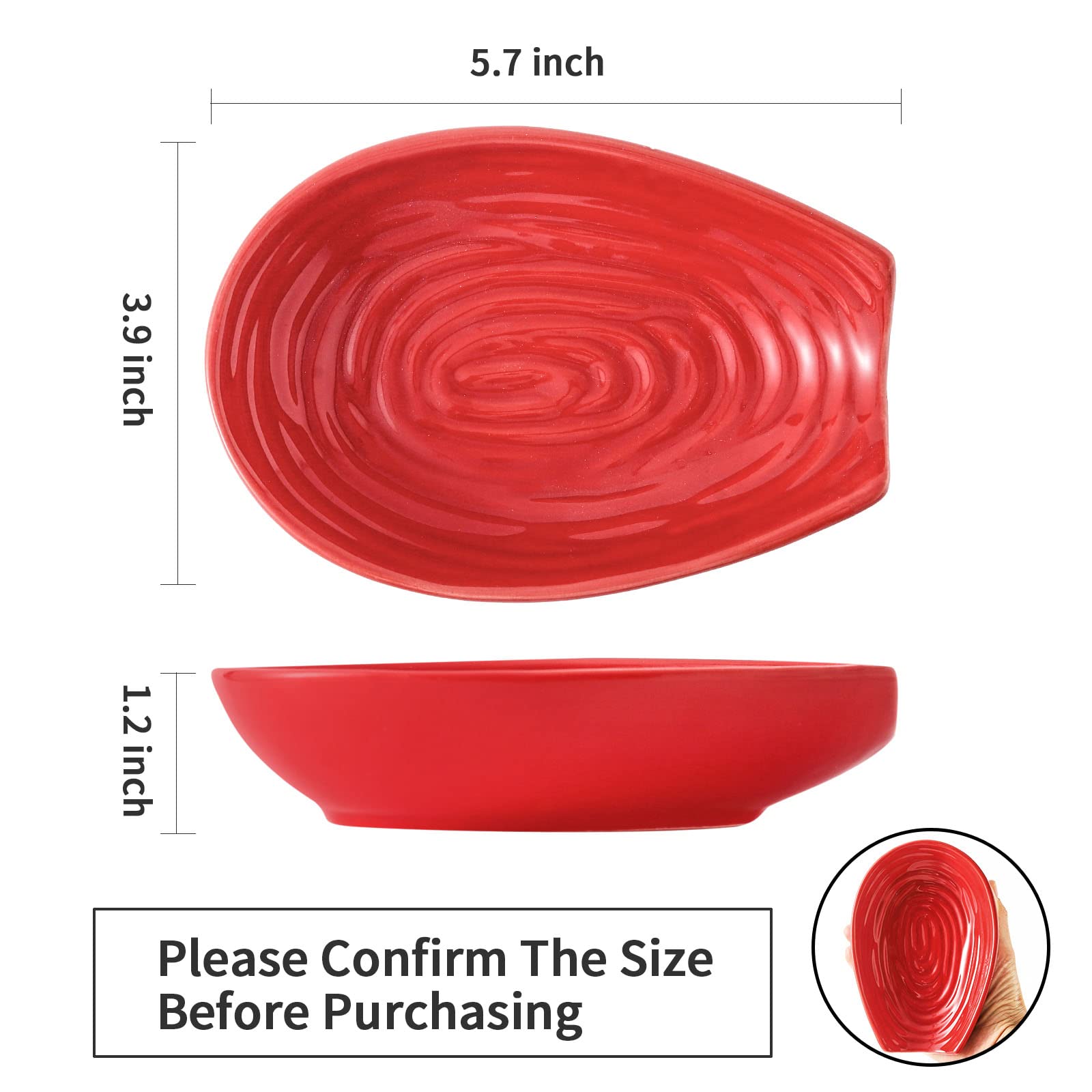 Hasense red spoon rest presented as a thoughtful gift option