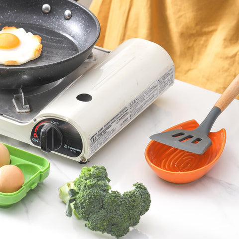 HASENSE orange spoon rest makes a thoughtful gift for cooking enthusiasts