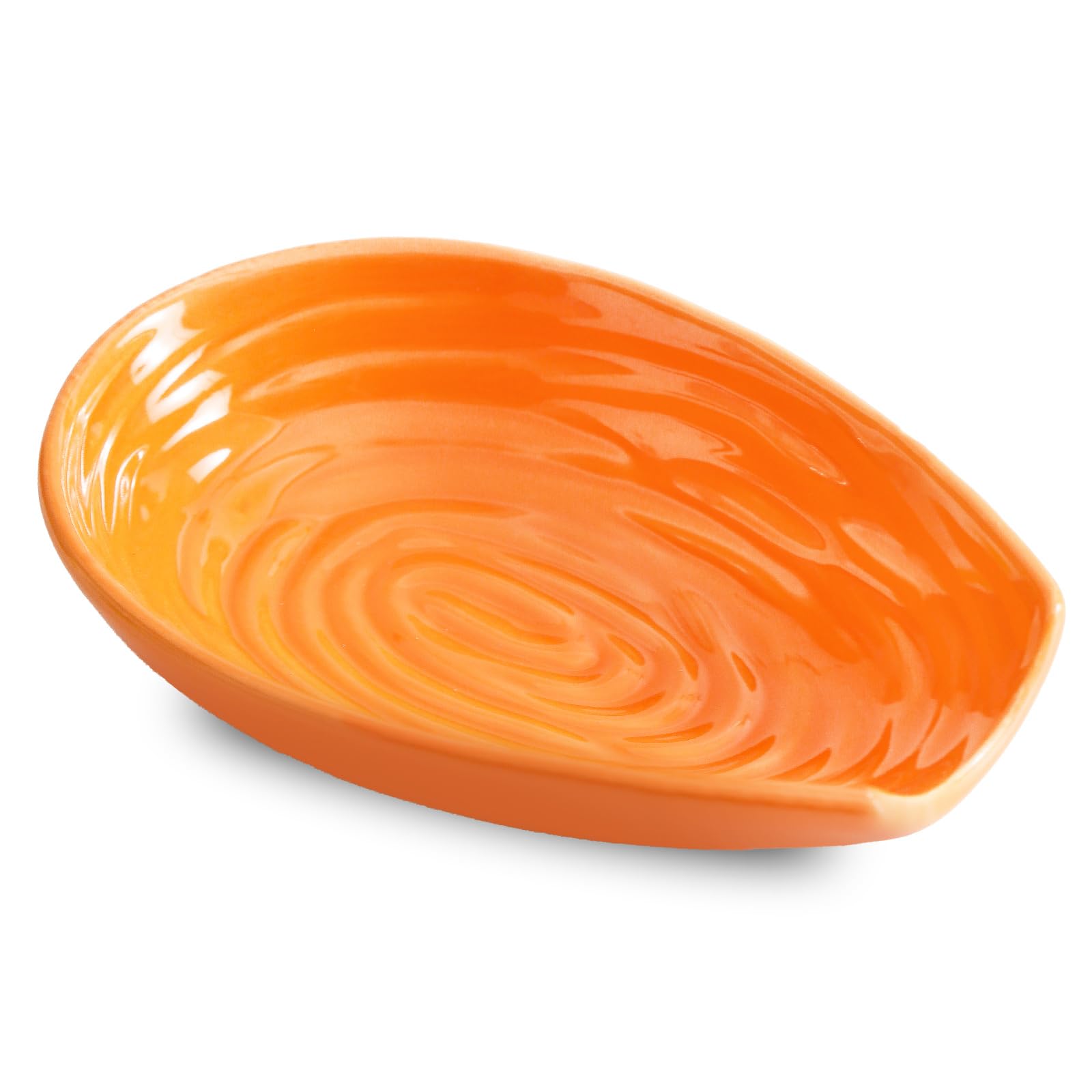 HASENSE spoon rest orange porcelain on countertop keeps utensils neat