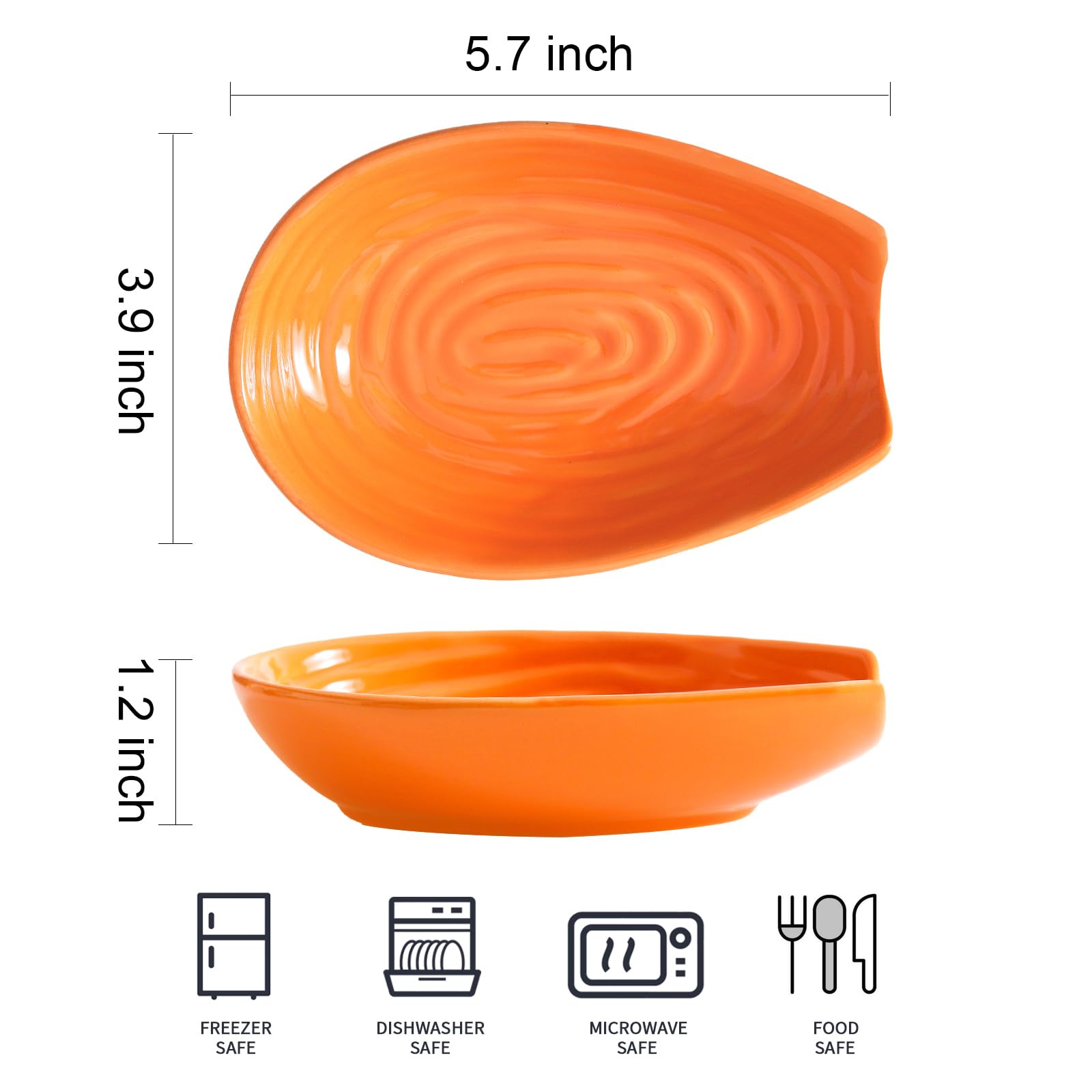 HASENSE spoon rest orange porcelain with utensils demonstrates versatile counter organization