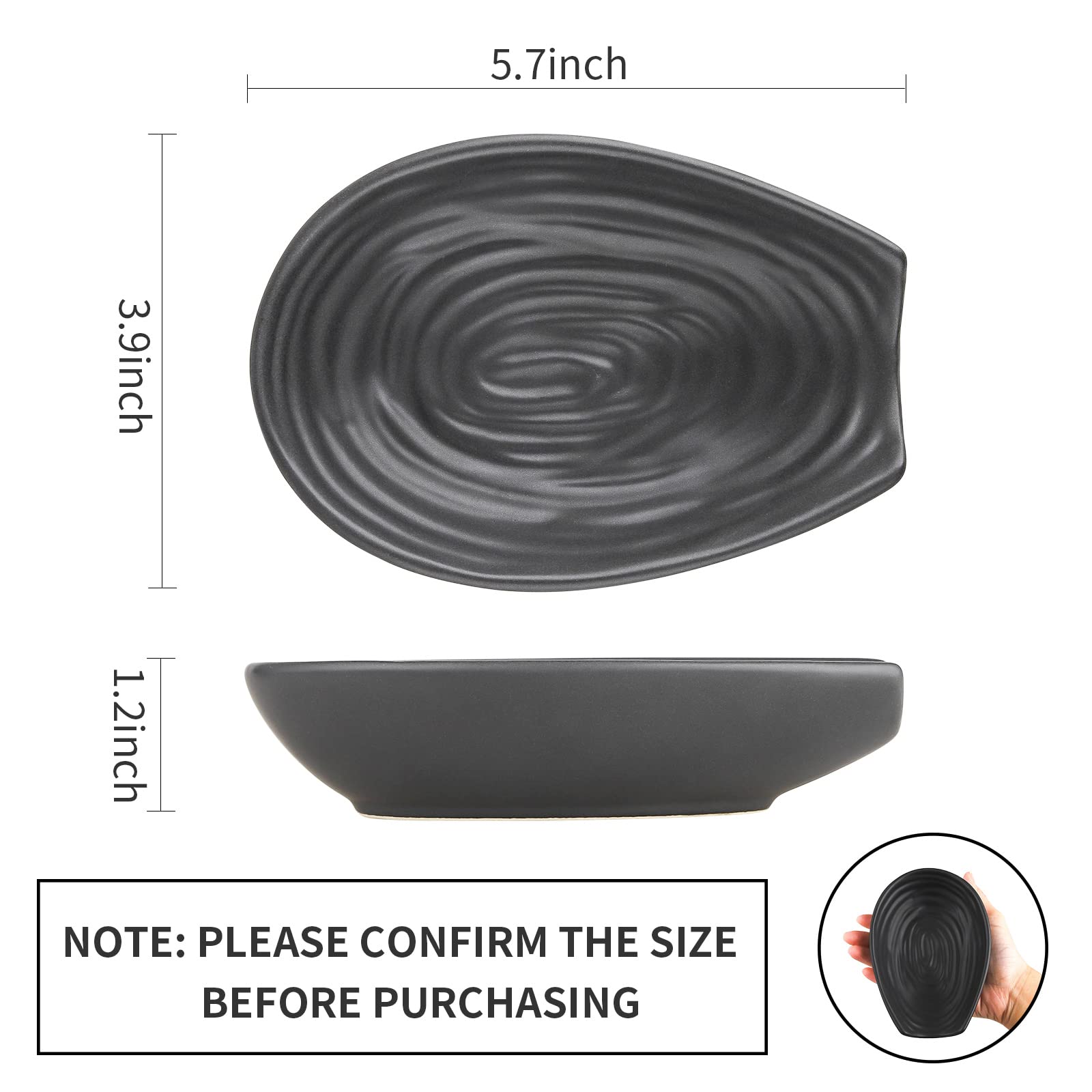 Hasense spoon rest porcelain heat-resistant for safe utensil placement.
