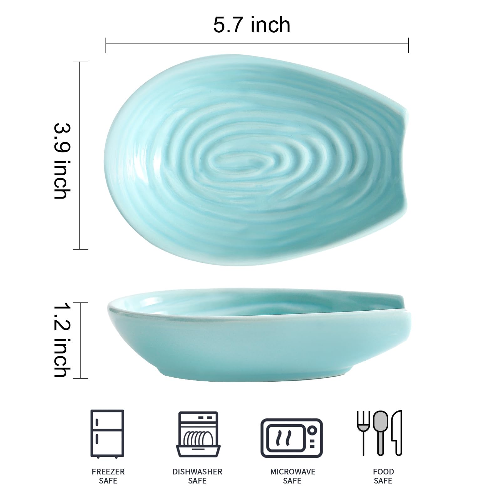 HASENSE teal spoon rest adds color while organizing utensils on the stove.