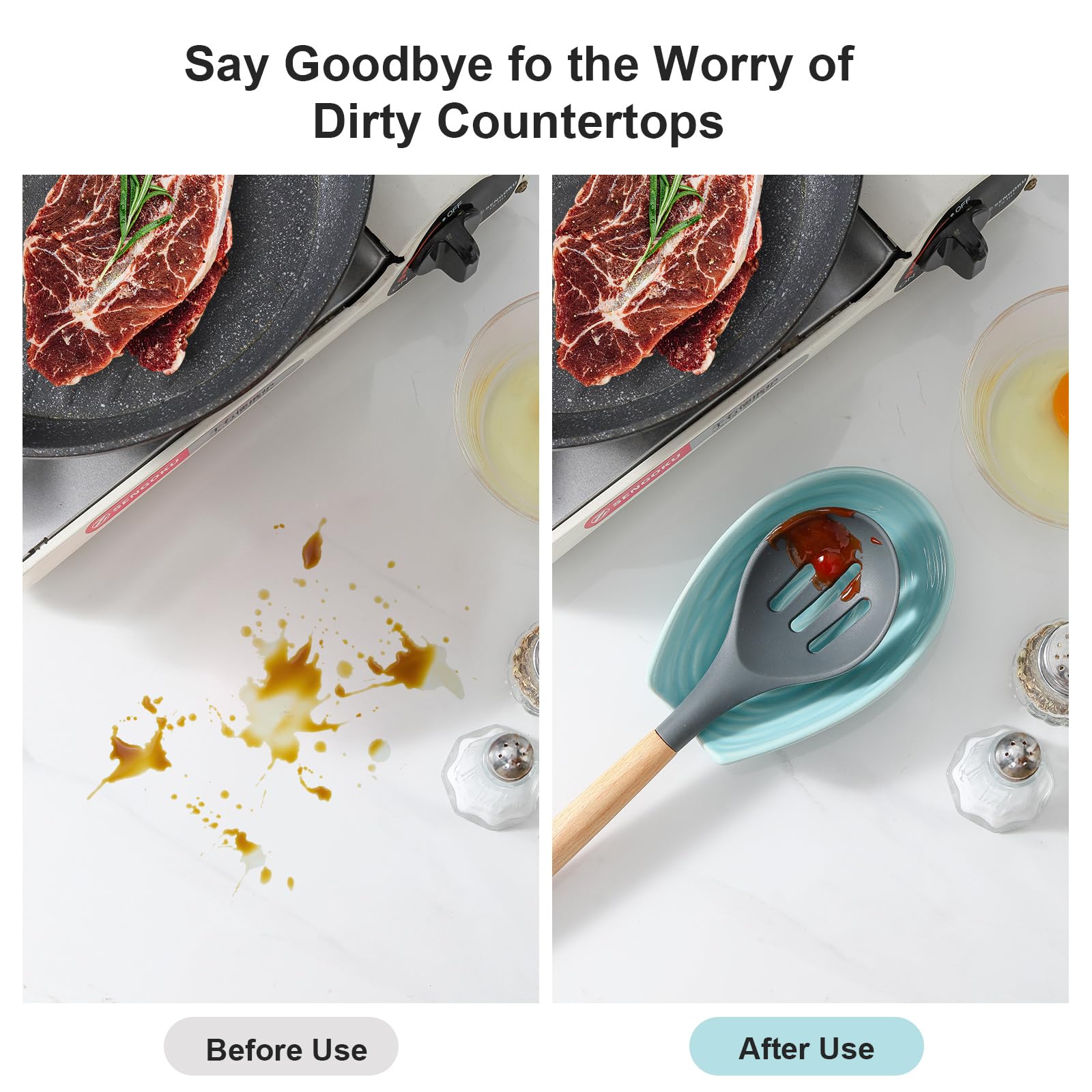 HASENSE utensil rest is microwave and dishwasher safe for quick cleanup.
