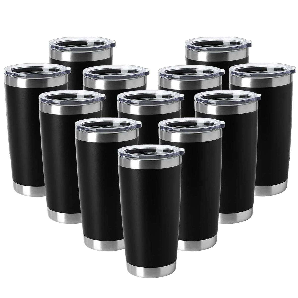 Hasle Outfitters 20oz tumbler with black lid, ideal for hot or cold drinks.