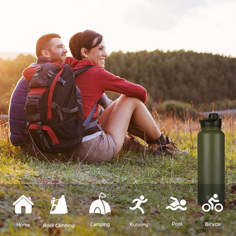 HASLE OUTFITTERS army green bottle in outdoor setting