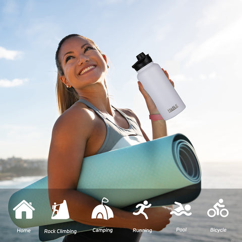 HASLE OUTFITTERS reusable bottle helps reduce single-use plastic waste.