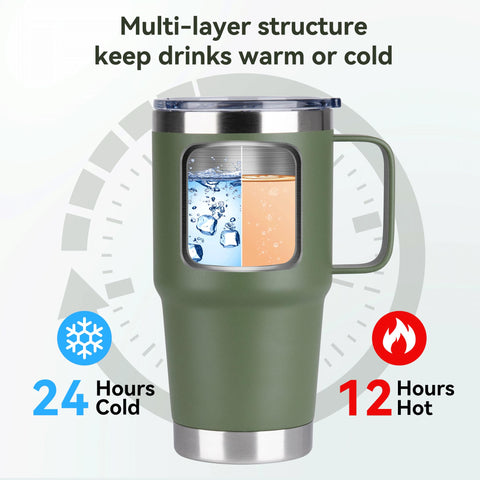 HASLE OUTFITTERS leak-proof slider lid demonstrates easy one-handed sipping.