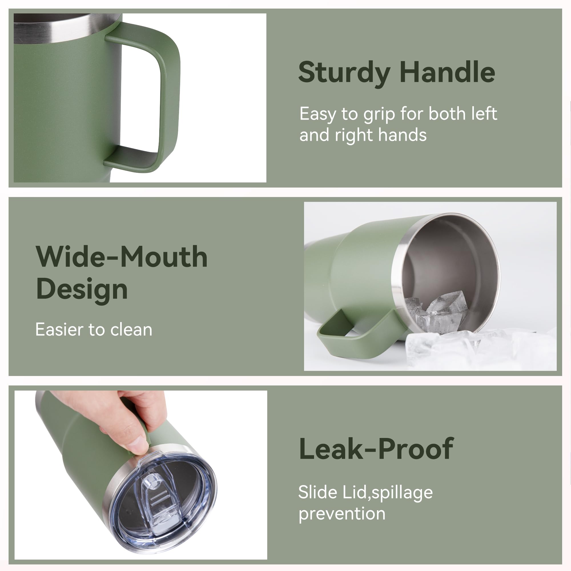 HASLE OUTFITTERS spill-proof drink hole top enables quick on-the-go sipping.