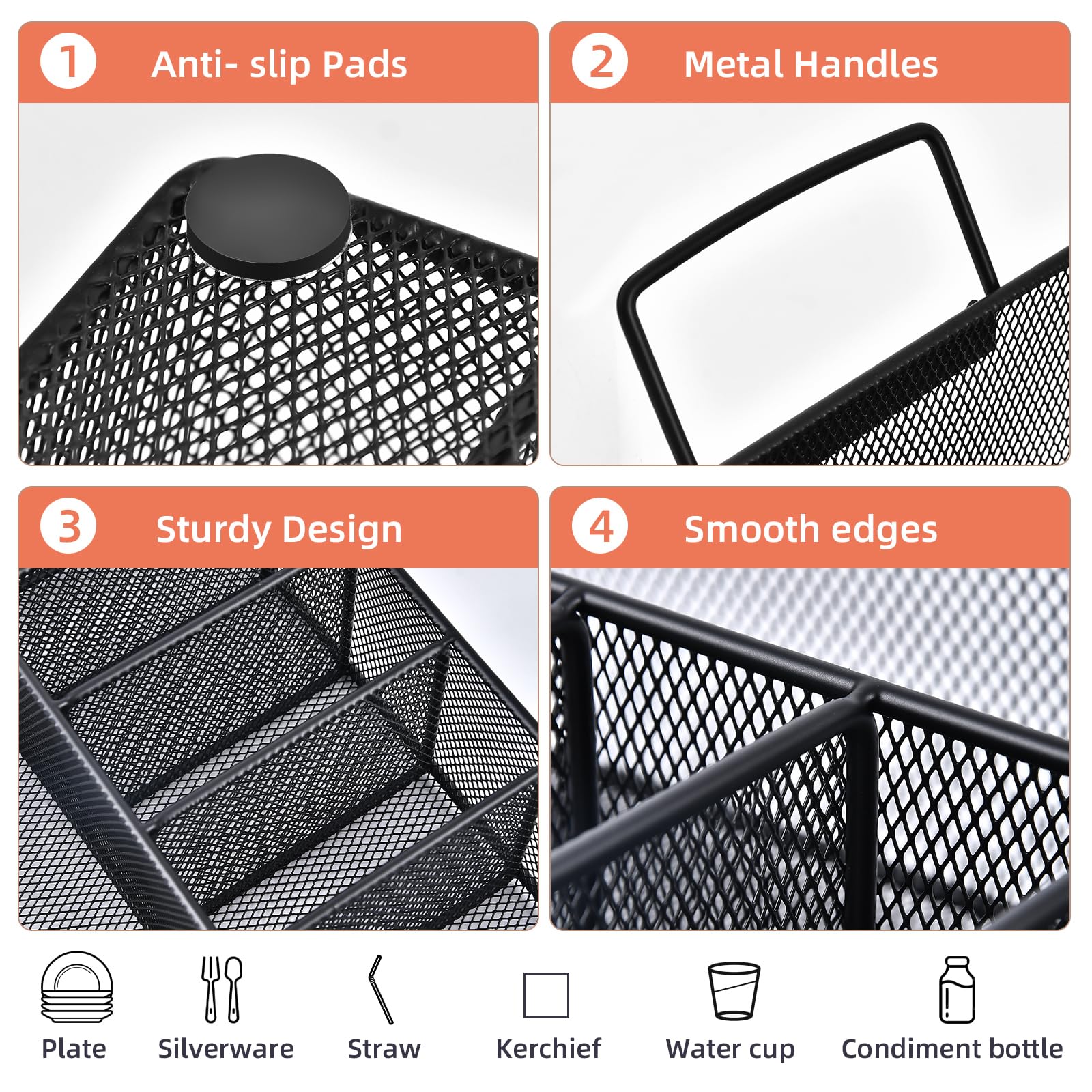 Hasuber cup holder compartment fits most cups for tidy serving.