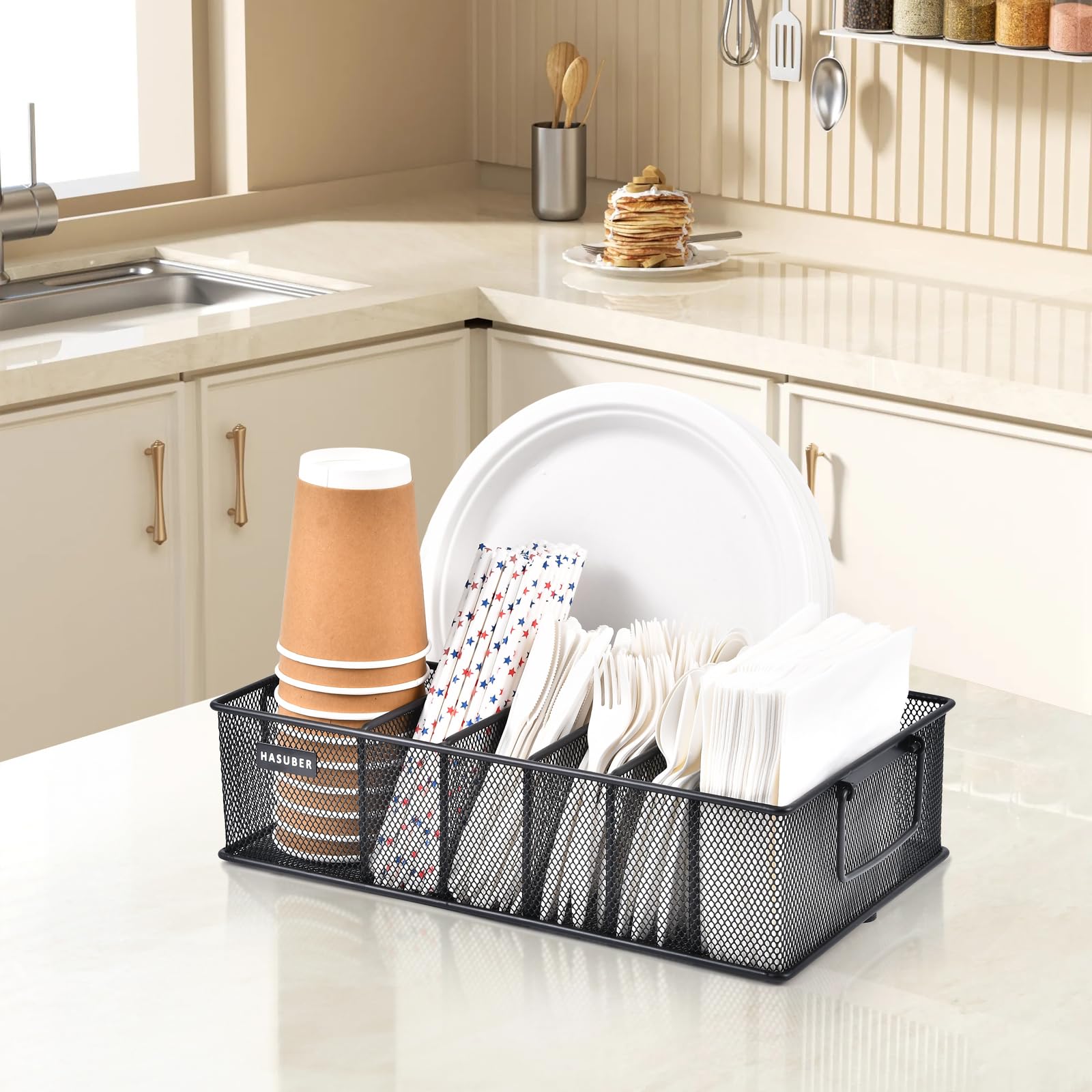 Hasuber durable metal construction ensures longevity in busy kitchens.