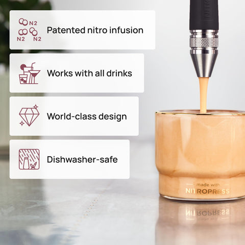 Hatfields London NitroPress on-counter setup ready for home bar experiments