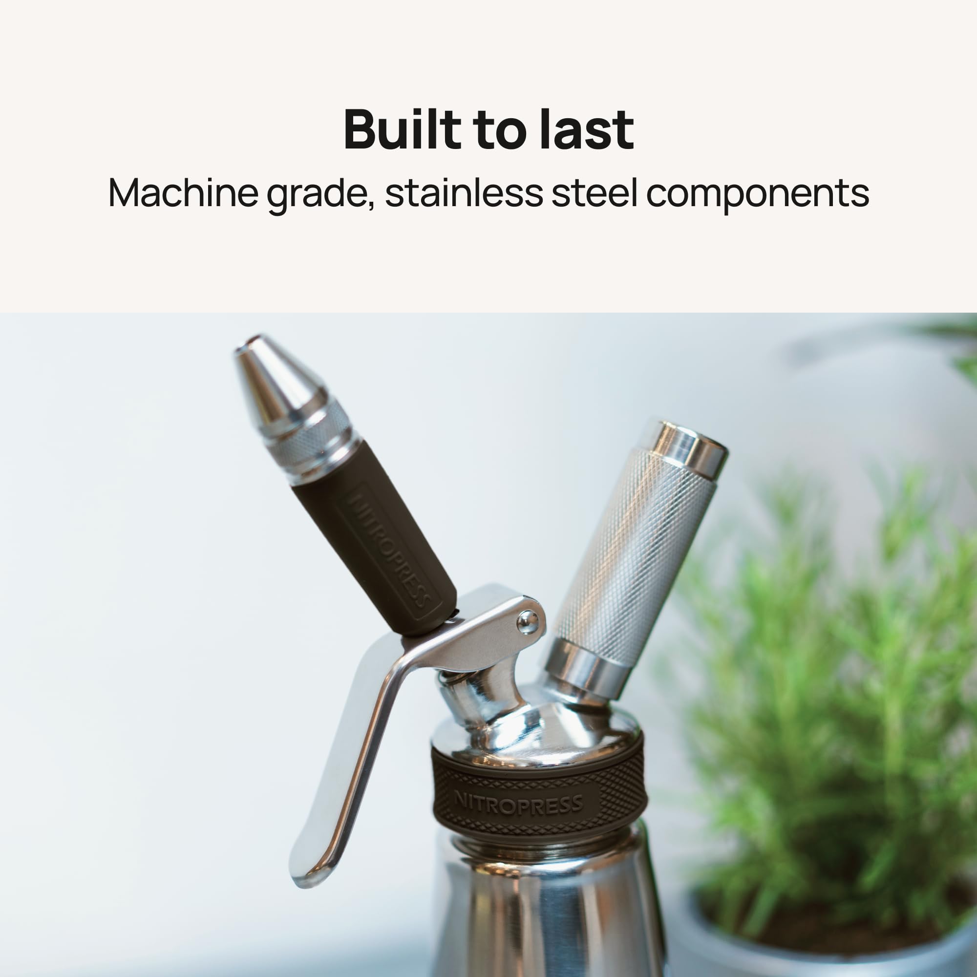 Hatfields London NitroPress compatible with tea and coffee for creamy texture
