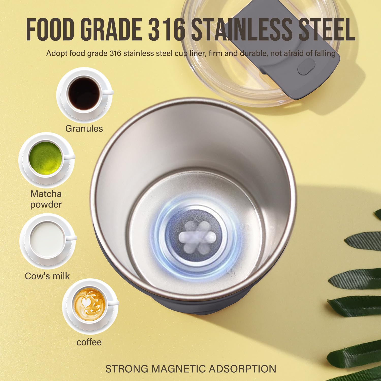 Hatisan detachable base with non-slip silicone for stable operation.