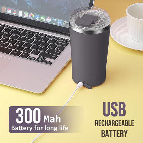 Hatisan USB-C rechargeable mug with long battery life for repeated uses.