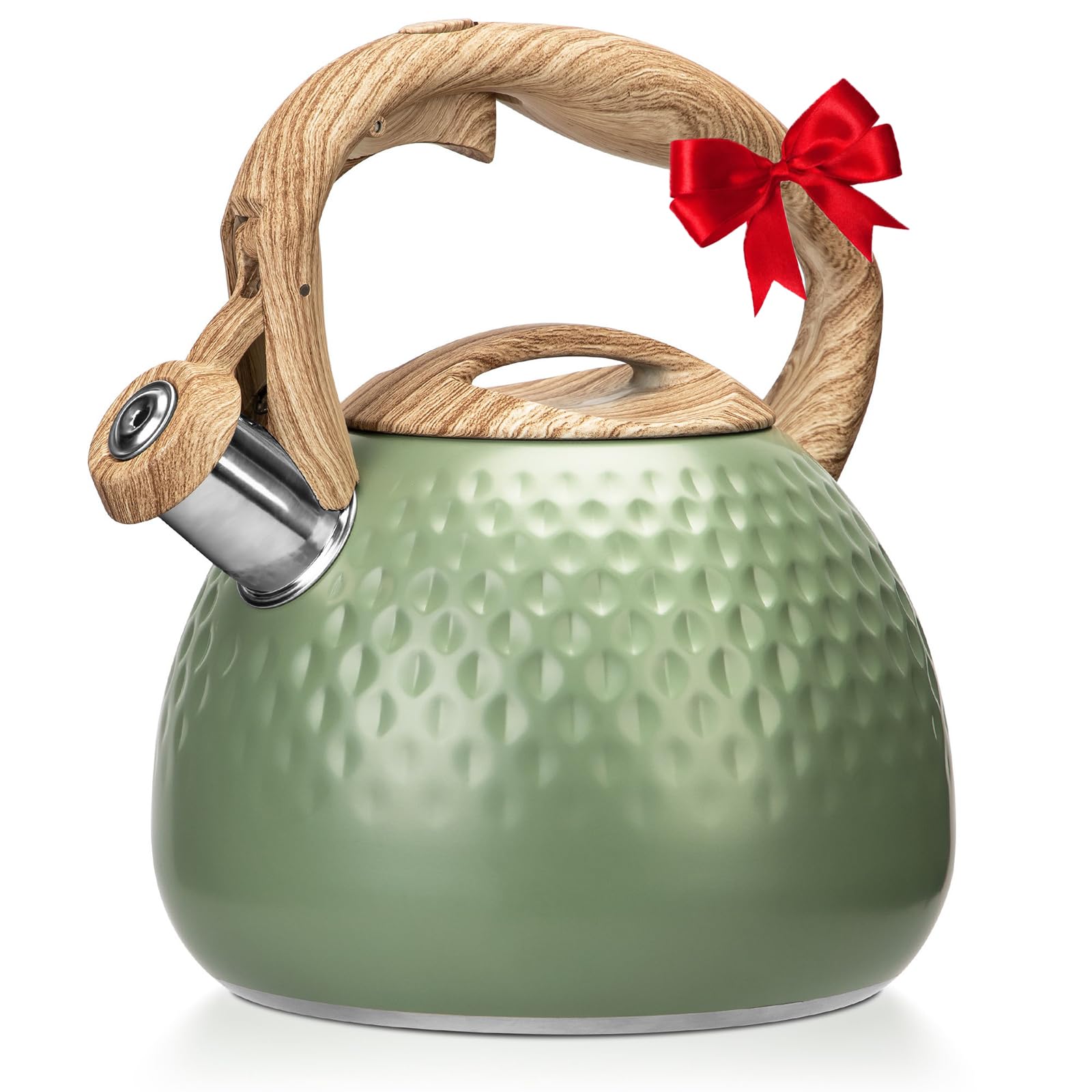 Hauce Radio 2.5-quart tea kettle on a stovetop, efficient boiling for busy mornings