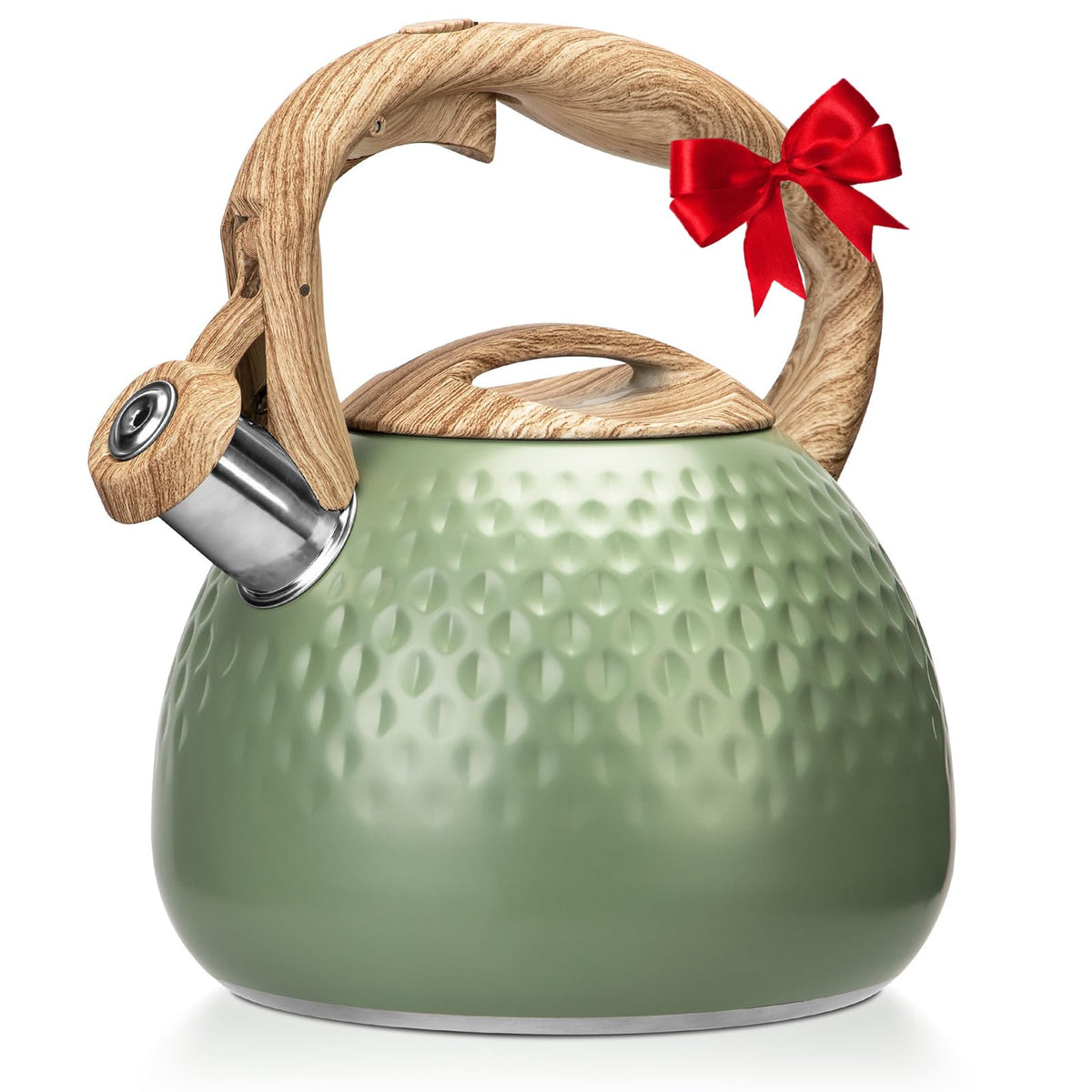 Hauce Radio 2.5-quart tea kettle on a stovetop, efficient boiling for busy mornings