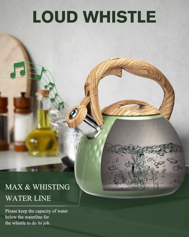 Hauce Radio kettle with anti-heat silicone handle, safe grip when lifting