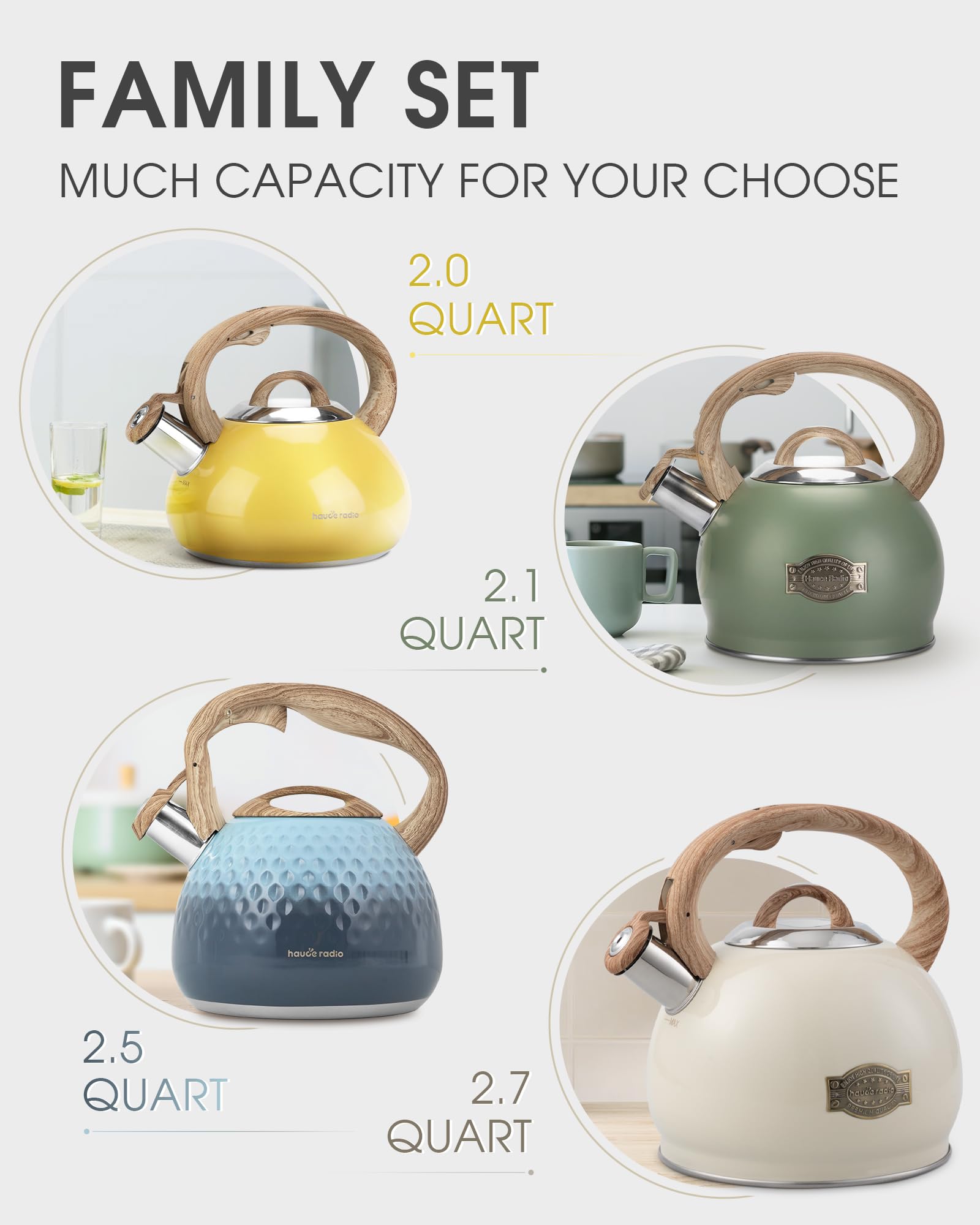 Hauce Radio tea kettle packaging highlights modern aesthetic