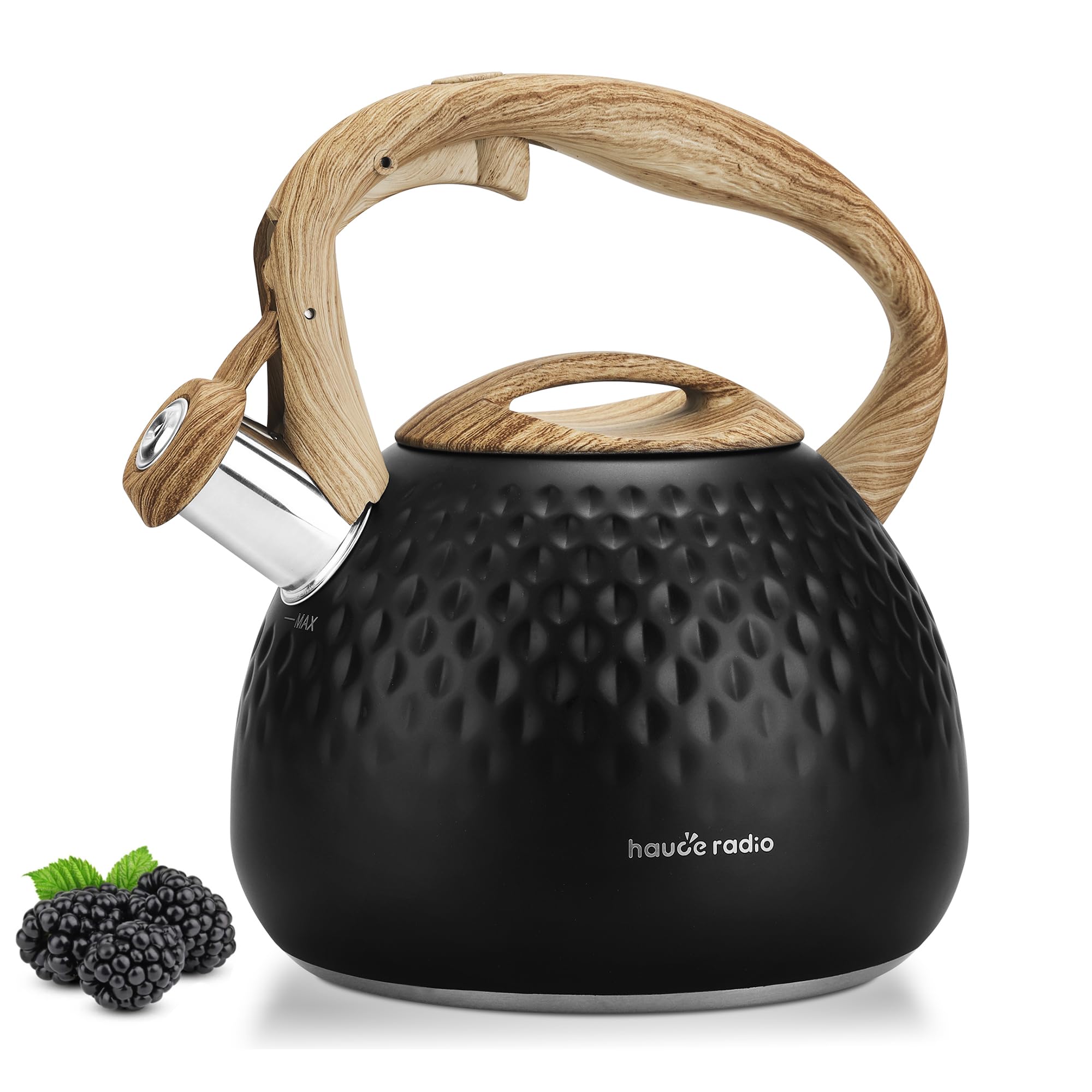 Hauce Radio tea kettle on stove ready for hot, comforting tea