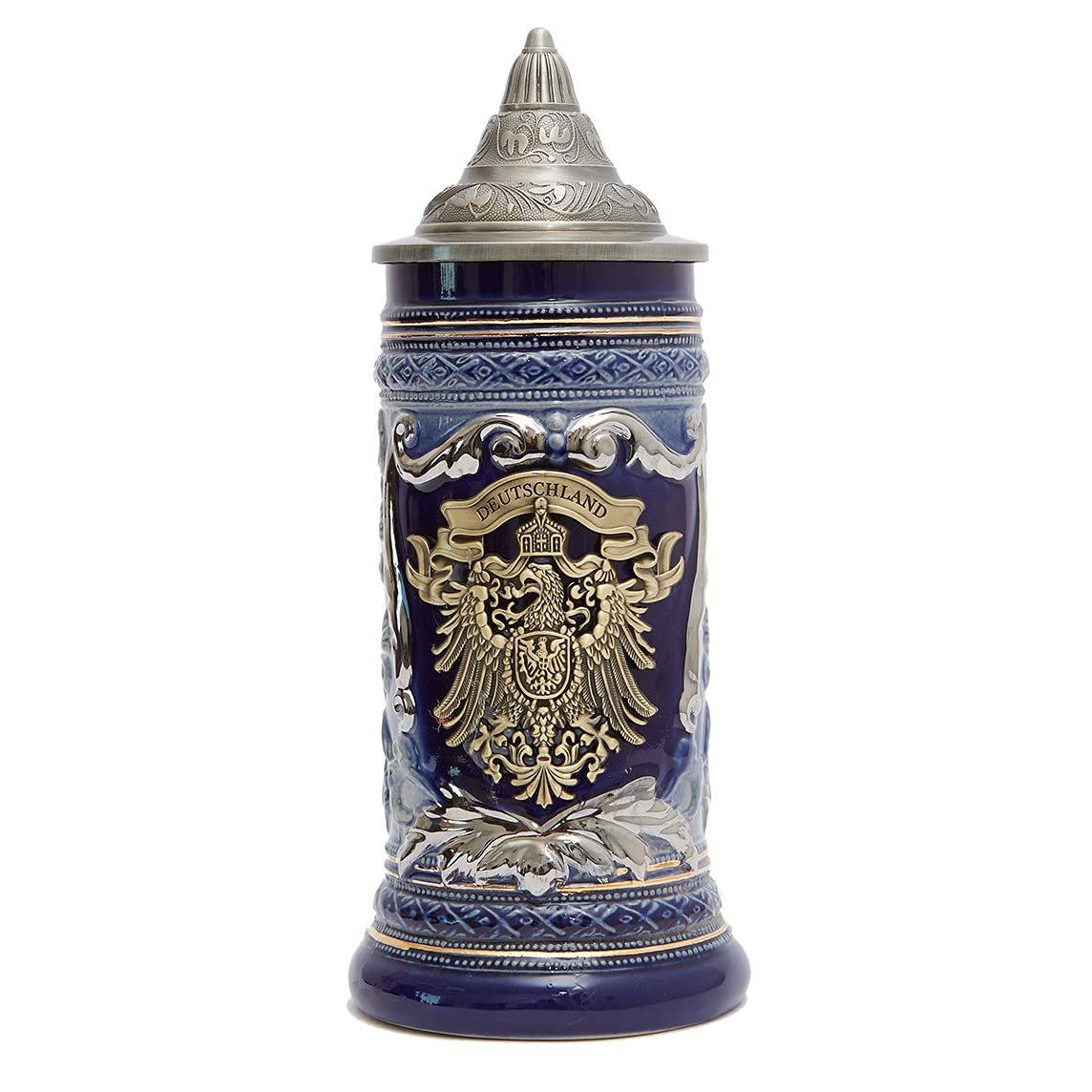 HAUCOZE beer stein mug with German eagle medallion for authentic celebrations.