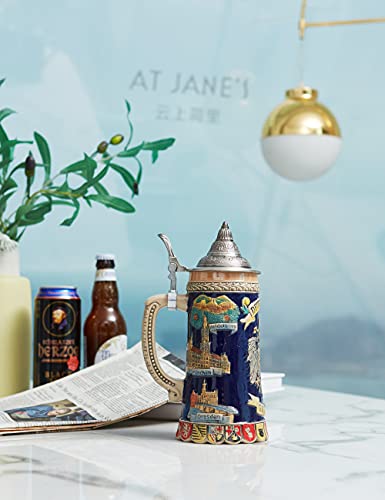 Textured ceramic surface of the HAUCOZE stein showing artisanal warmth.