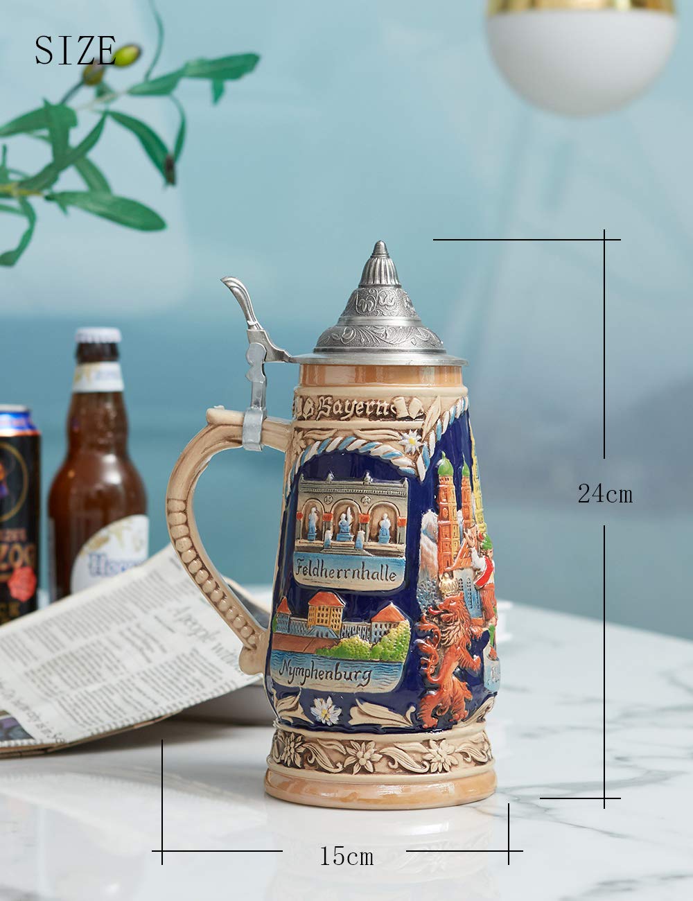 HAUCOZE decorative ceramic mug suitable for daily use or display