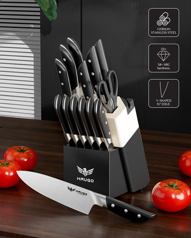 Haugo black-and-white design adds modern elegance to the kitchen