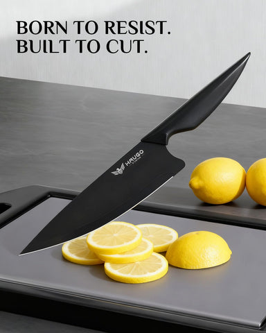 Haugo black non-stick coating reduces food sticking and simplifies cleanup.